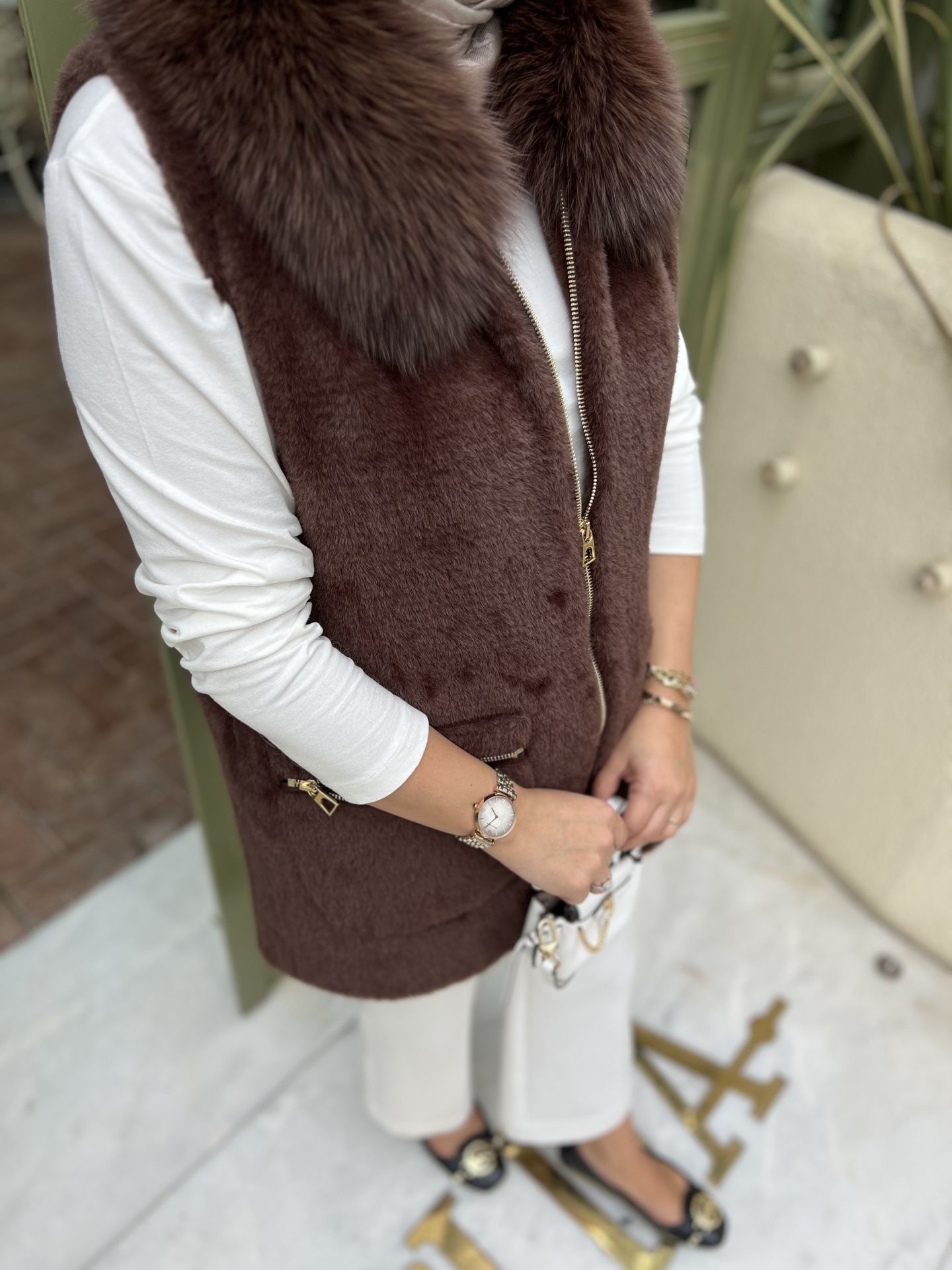 Angora Yelek Kahverengi