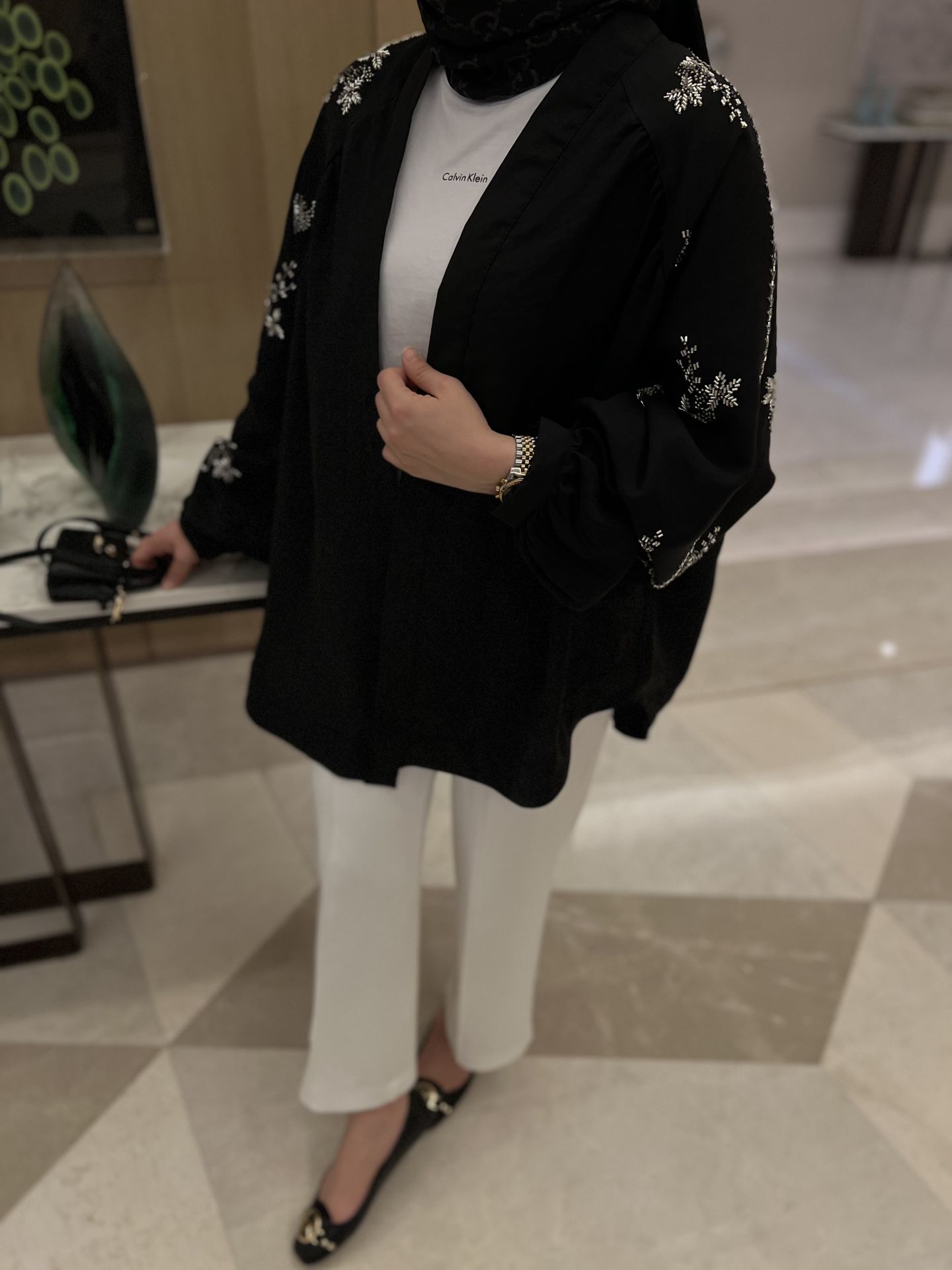 İşlemeli Kimono Siyah ÖN SİPARİŞ