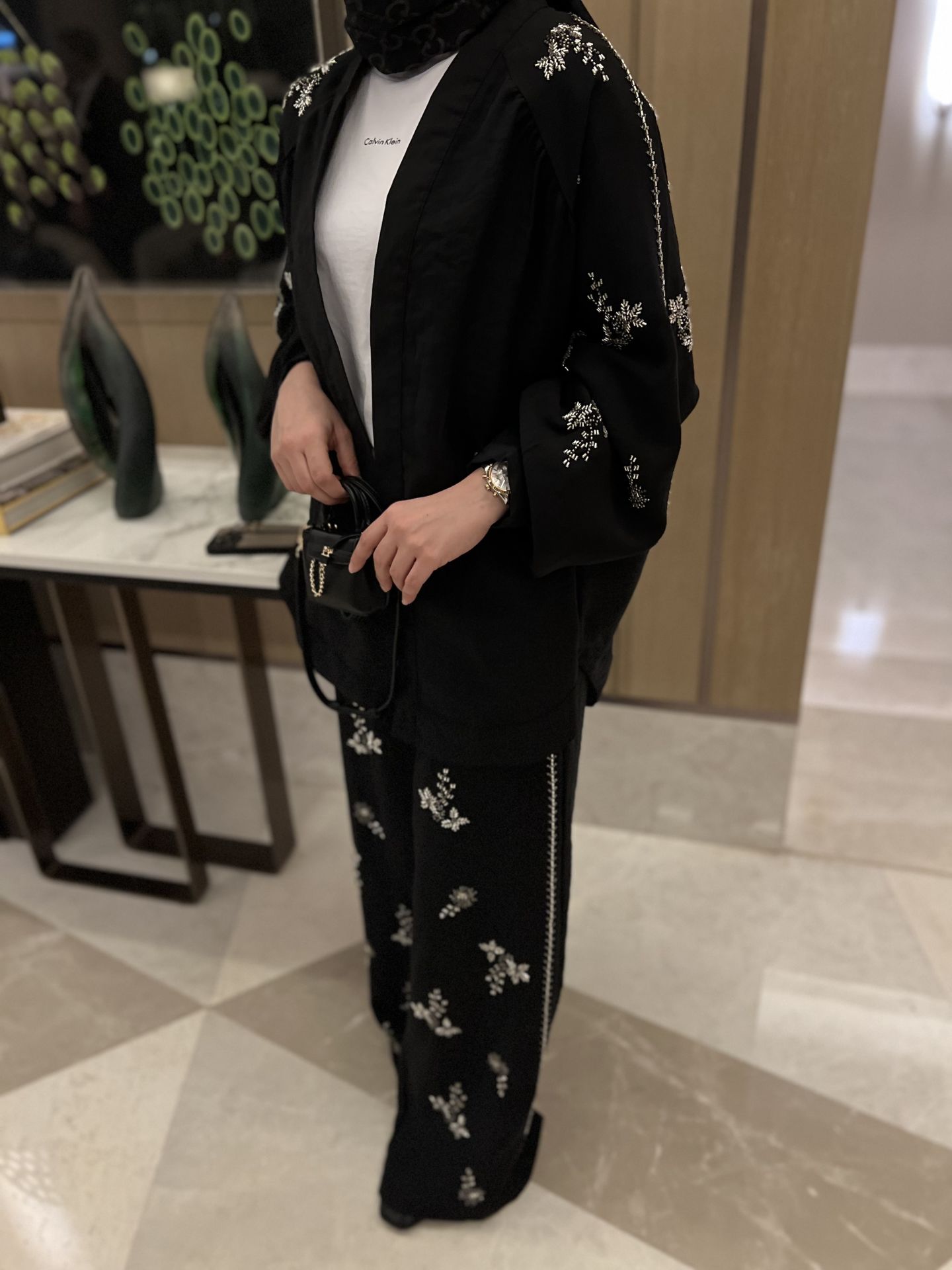 İşlemeli Kimono Takım Siyah / ÖN SİPARİŞ