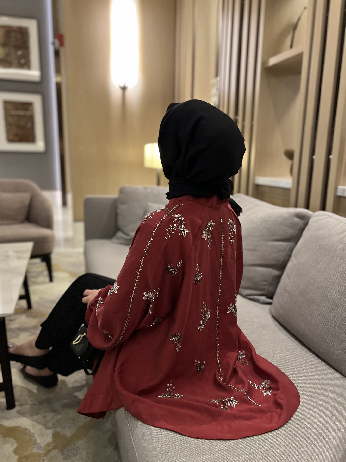 İşlemeli Kimono Bordo / ÖN SİPARİŞ