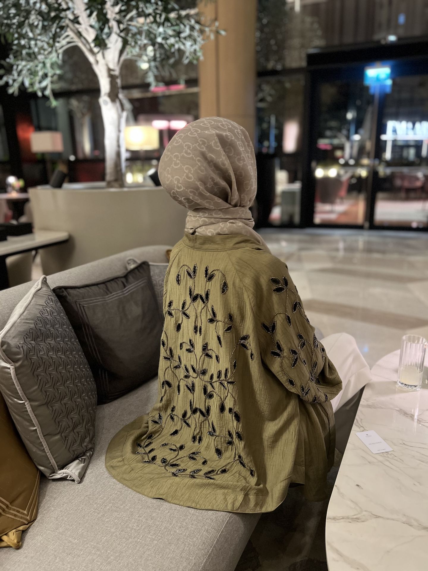 Lerry İşlemeli Kimono Yeşil