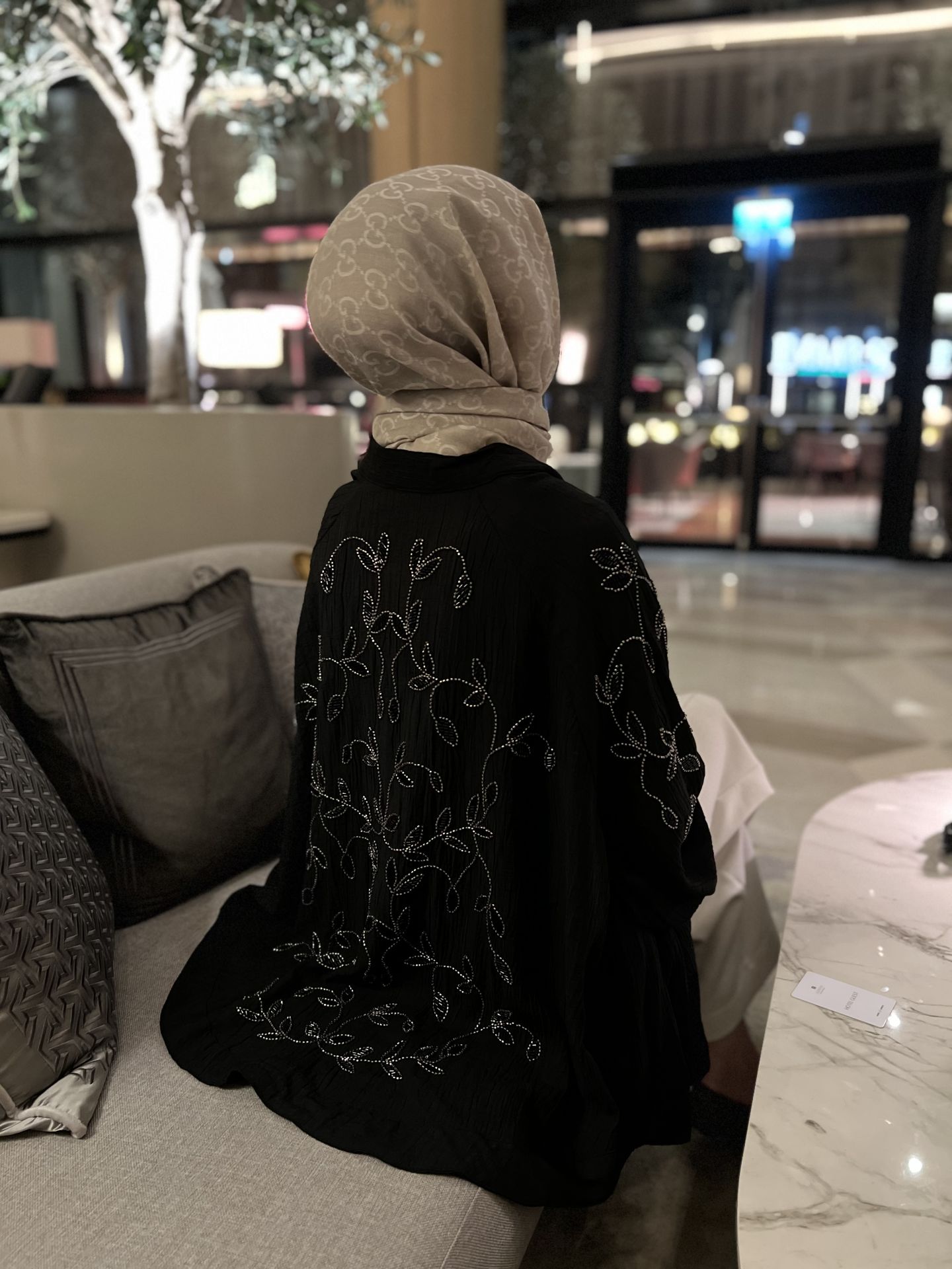 Lerry İşlemeli Kimono Siyah