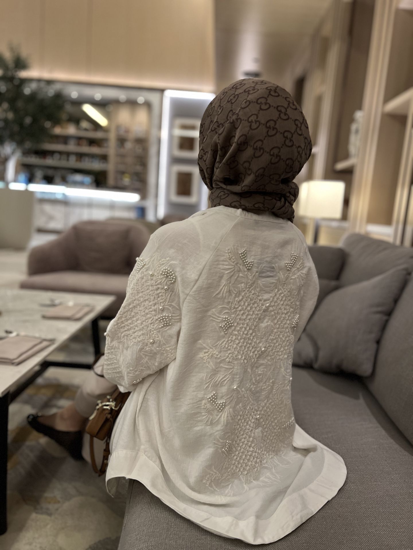 İncili Kimono Keten
