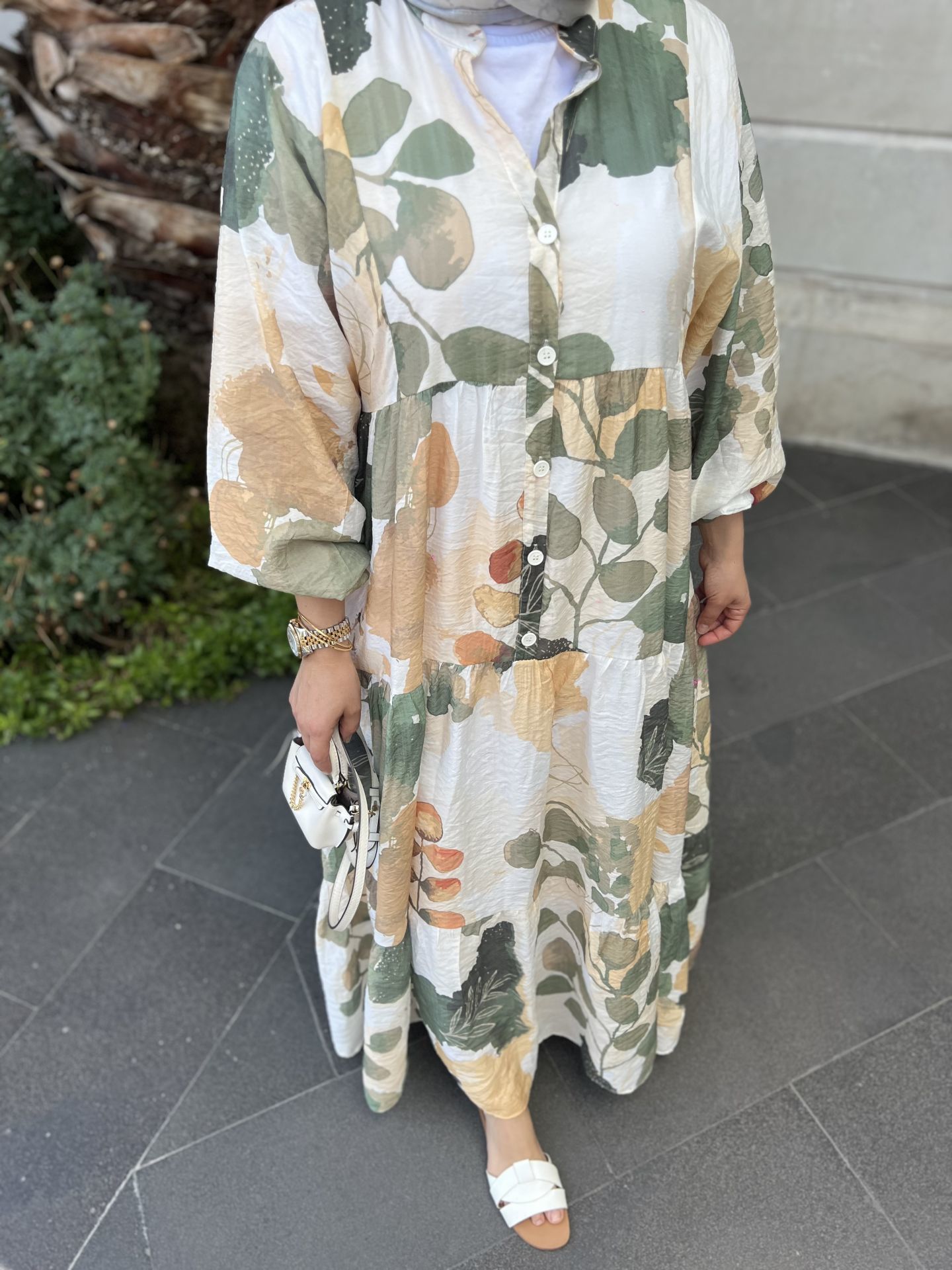 Batik elbise yeşil