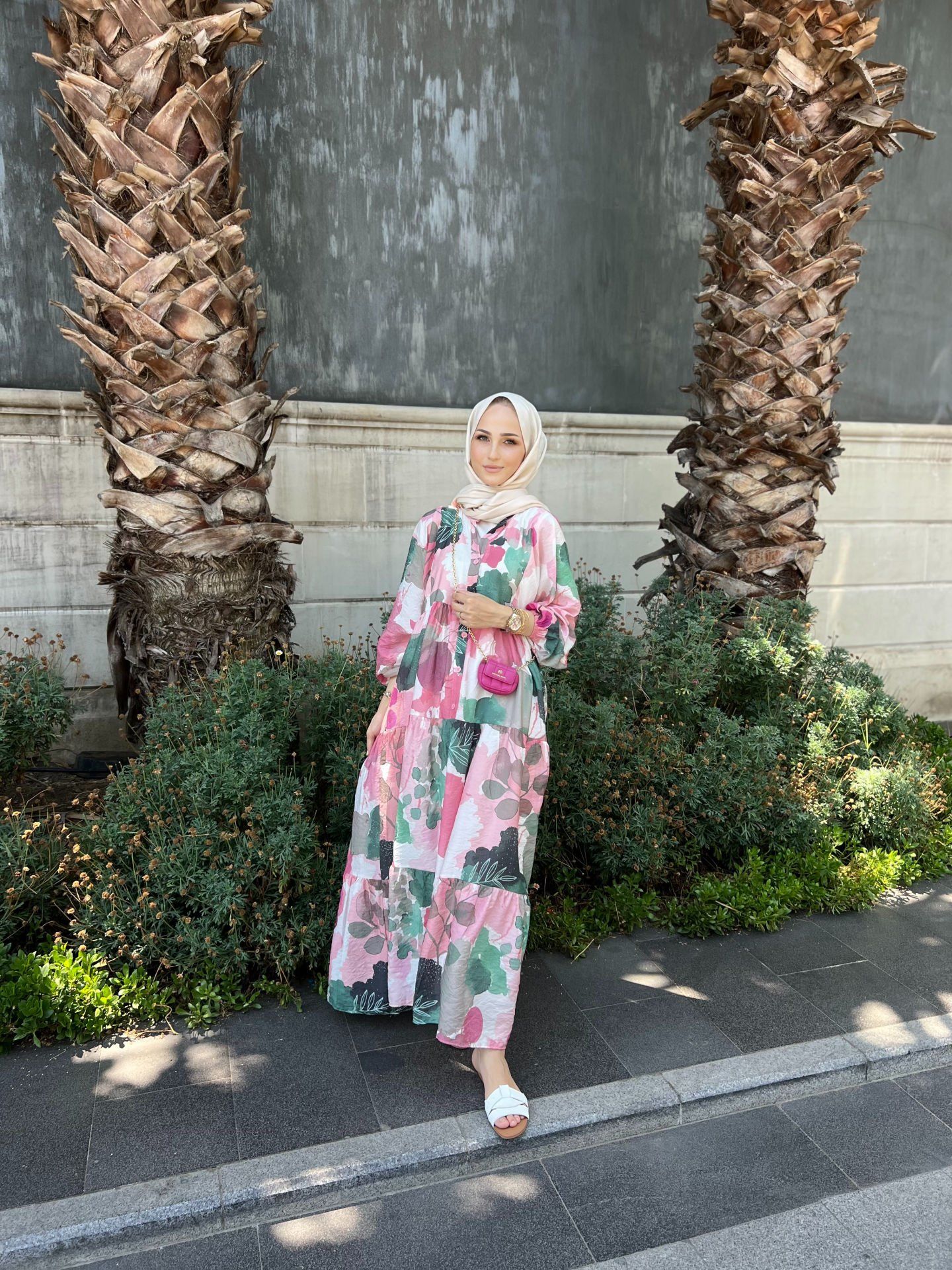 Batik elbise pembe
