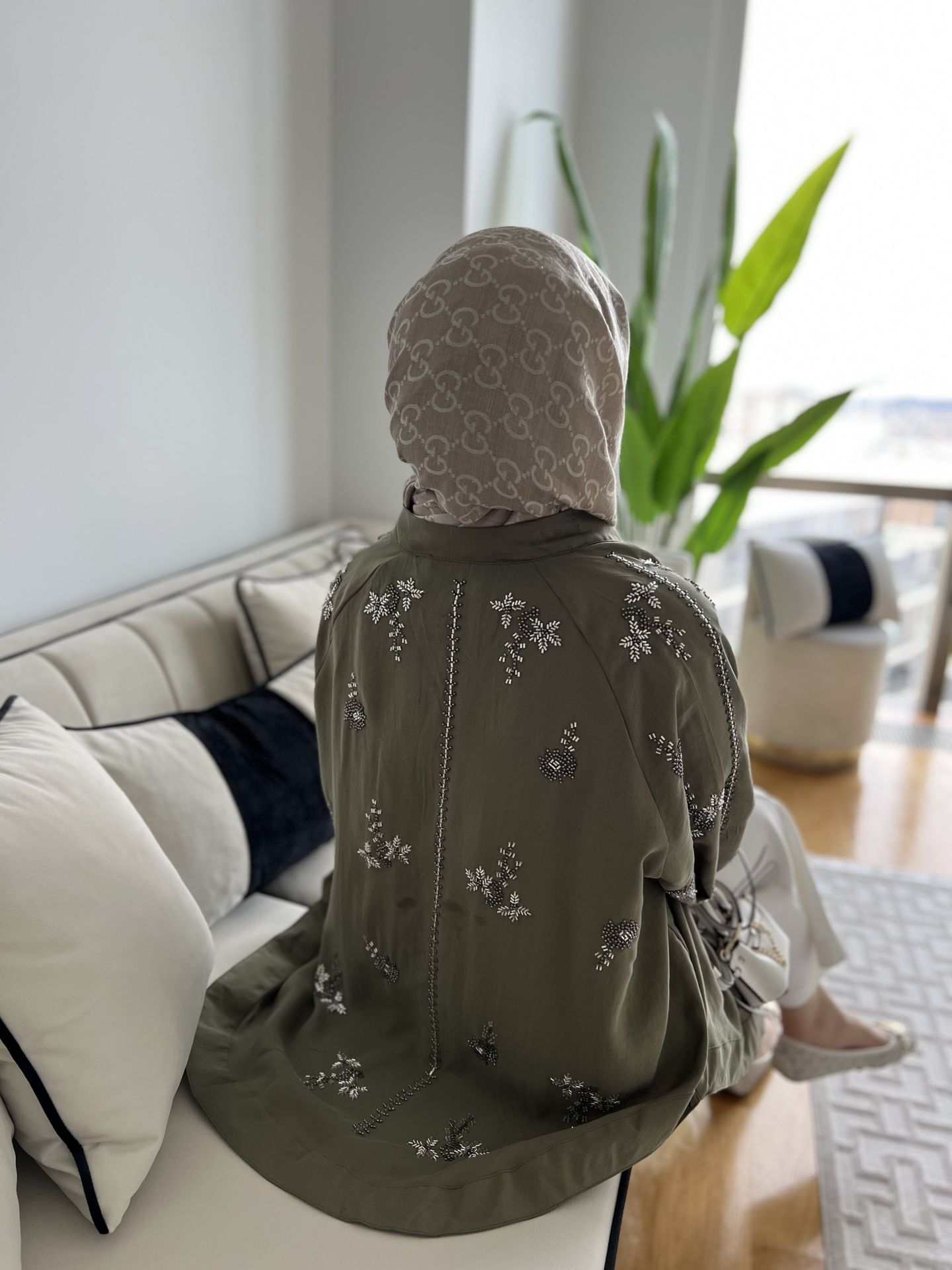 İşlemeli Tasarım Kimono HAKİ
