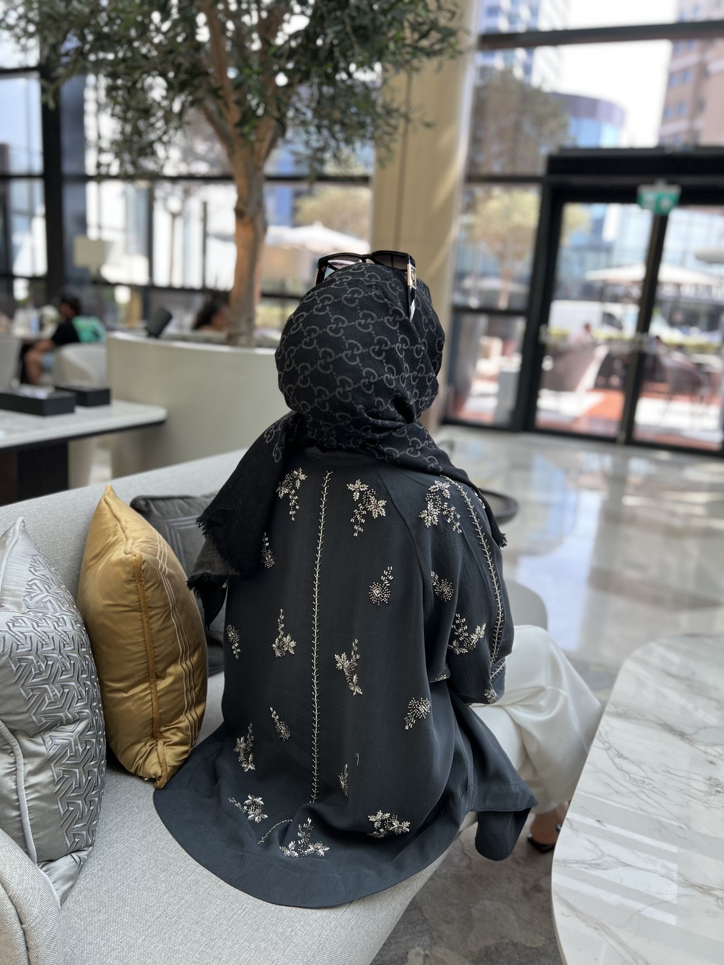 İşlemeli Kimono Antrasit