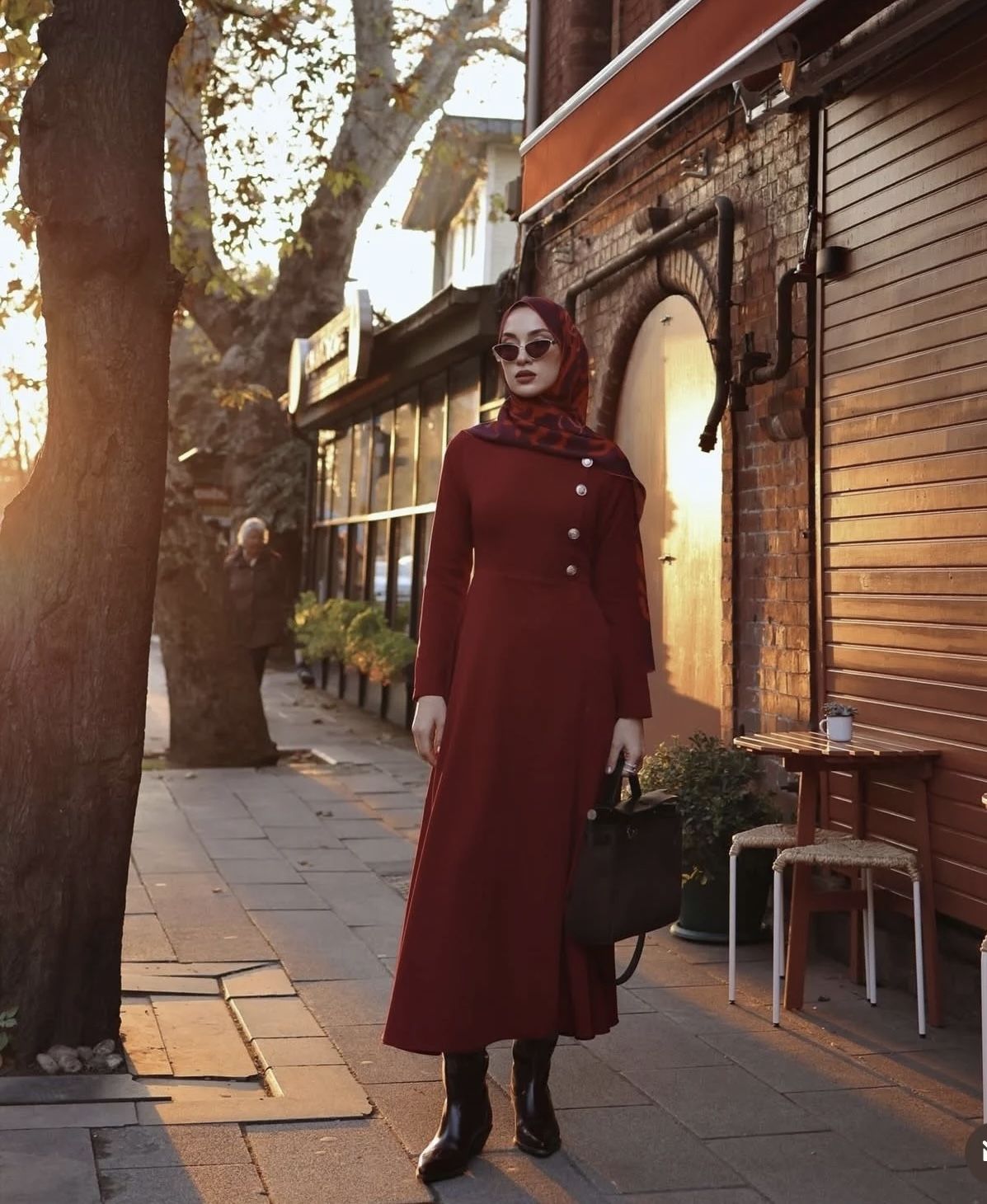 OLA ELBİSE / BORDO