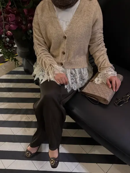 Dantel Hırka / Camel