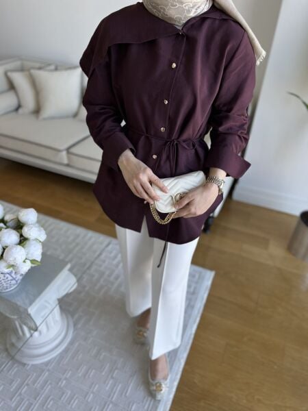 Oreo Gömlek Mürdüm