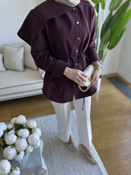 Oreo Gömlek Mürdüm