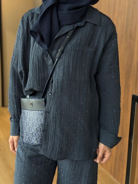Işıltılı takım LACİVERT