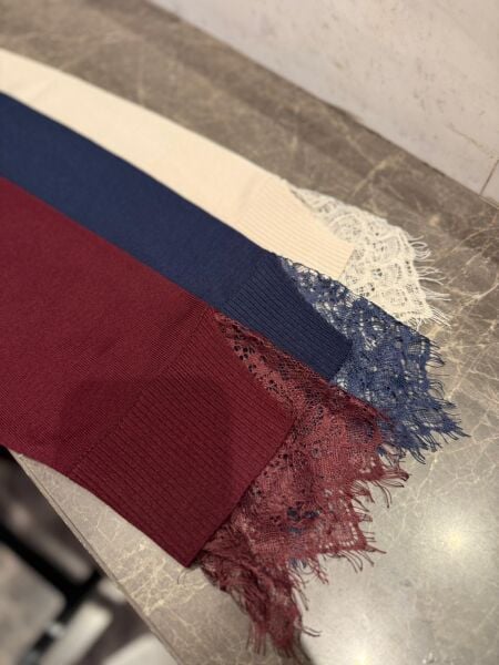 Merserize ince dantel tunik