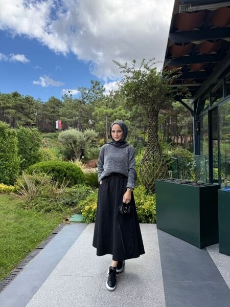 Simli Gümüş Kısa Kazak