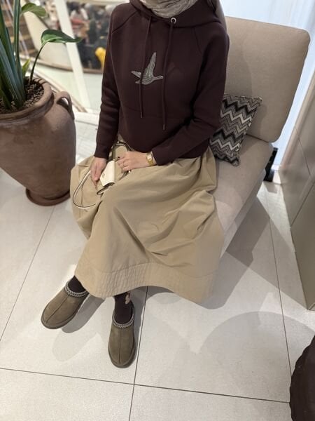 Bym Çelik örme Sweatshirt kahve