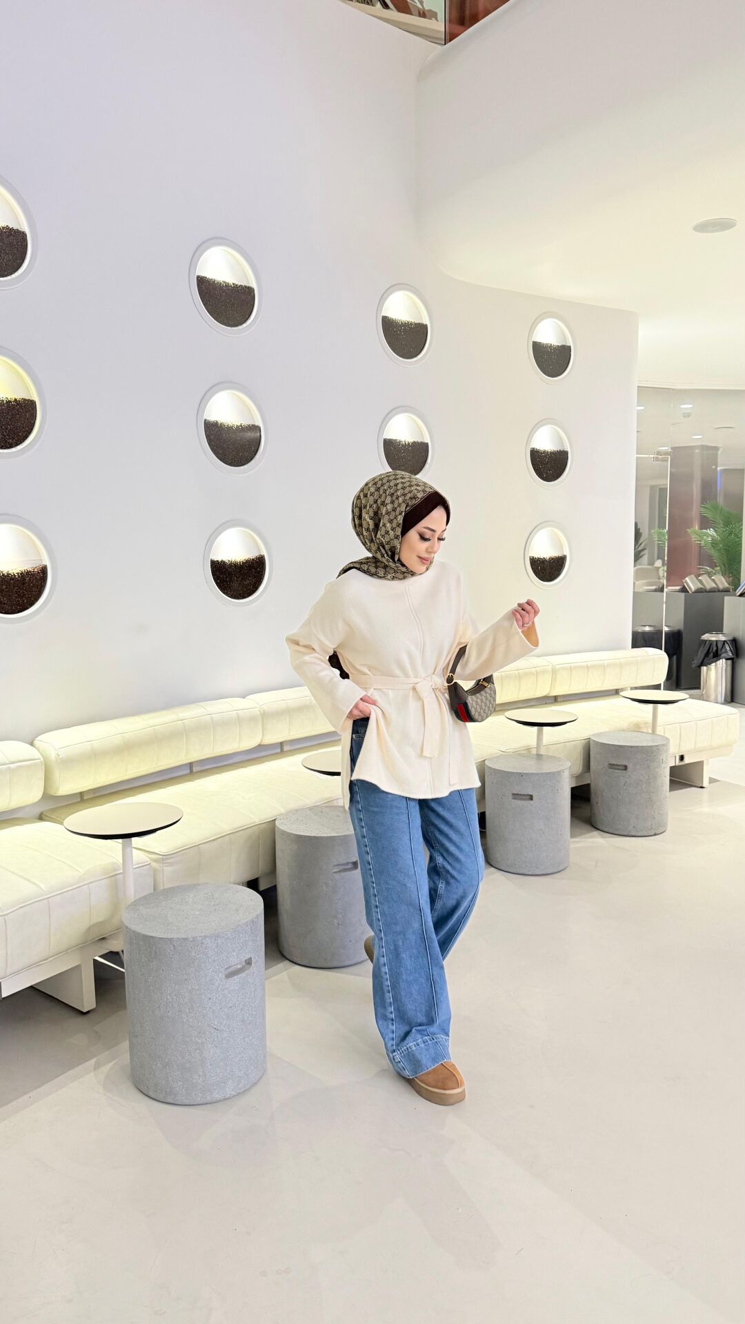 Angora Kemerli Kazak Krem