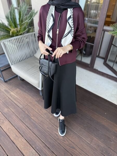 Perry Scuba Hırka / BORDO