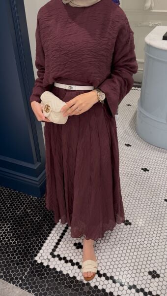 Maria Etekli Takım Mürdüm