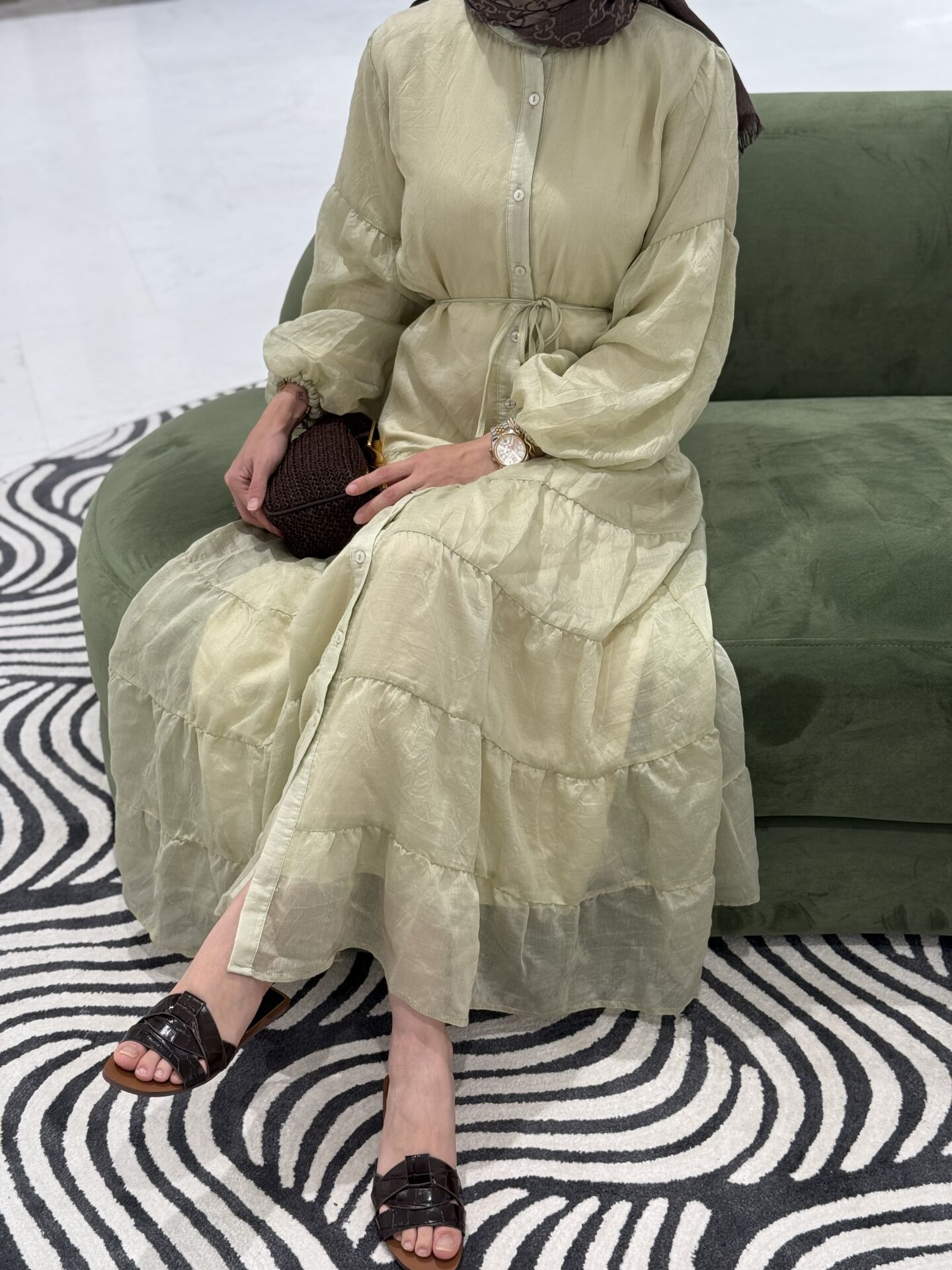 Maxi Elbise Lime