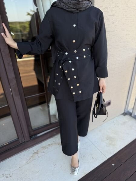 Zımba Kemerli Takım Siyah