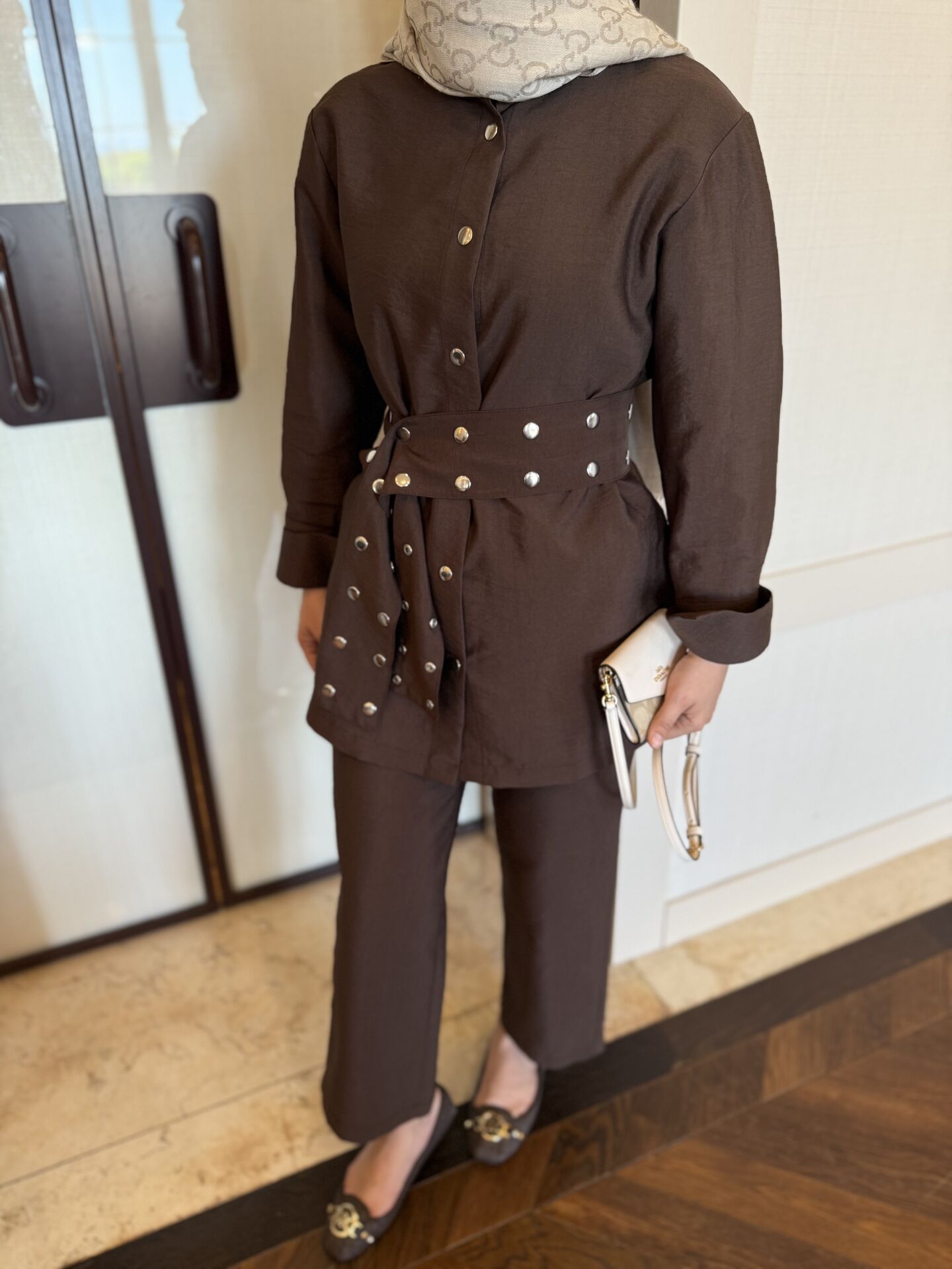 Zımba Kemerli Takım KAHVERENGİ