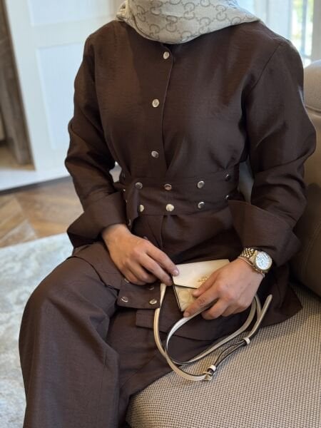 Zımba Kemerli Takım KAHVERENGİ