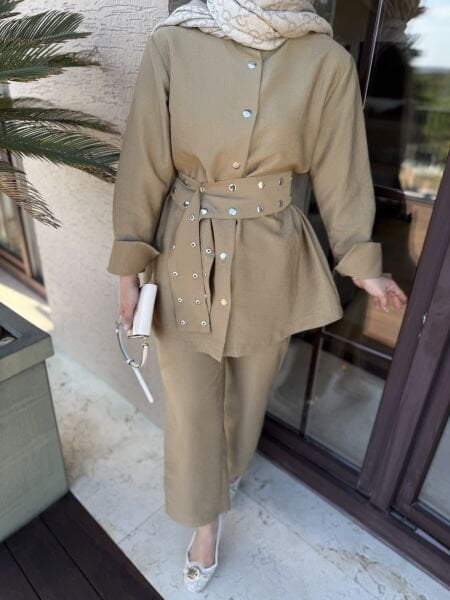 Zımba Kemerli Takım Yağ Yeşili