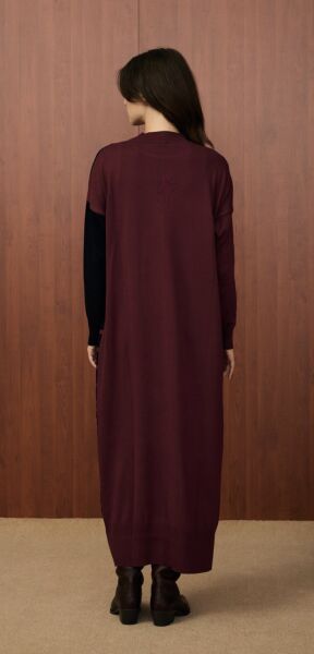 Blok elbise bordo