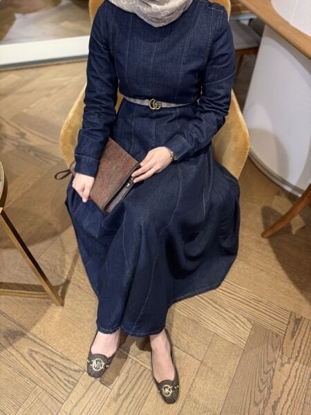 Parçalı DENİM  Elbise