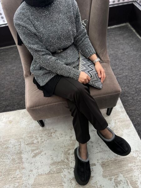 Çimalı Havuç Pantolon Siyah