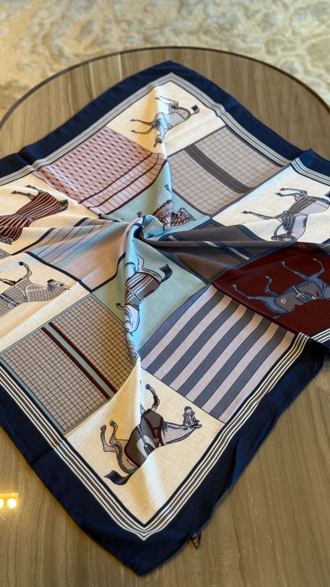 90x90 yün lacivert eşarp/fular