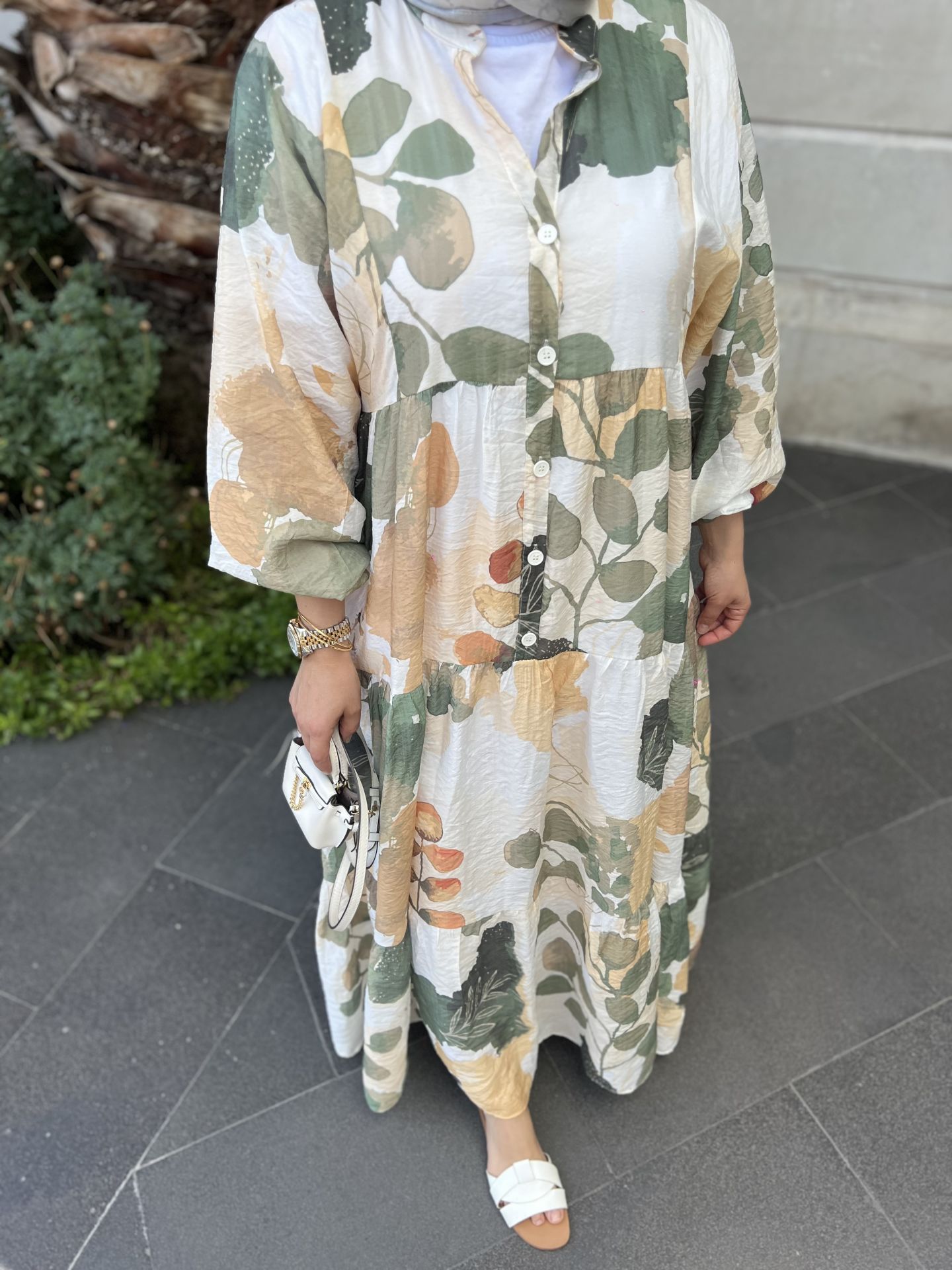 Batik elbise yeşil