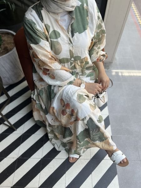 Batik elbise yeşil