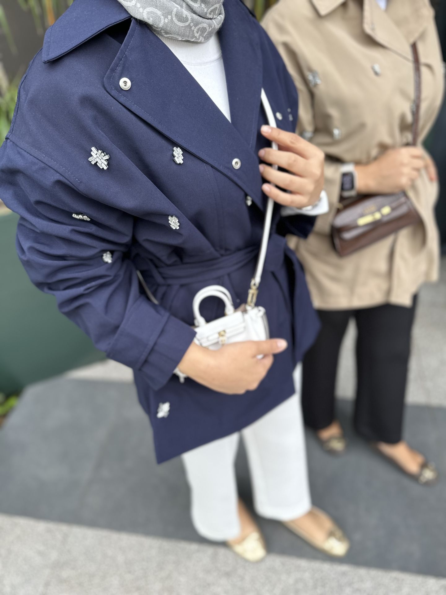 Zr model taşlı trenç