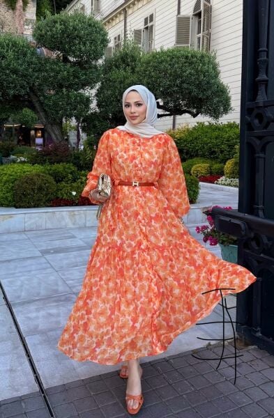 Merli Elbise Turuncu