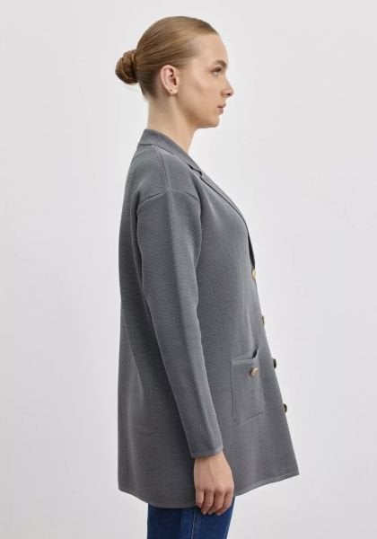 Blazer Triko Hırka GRİ