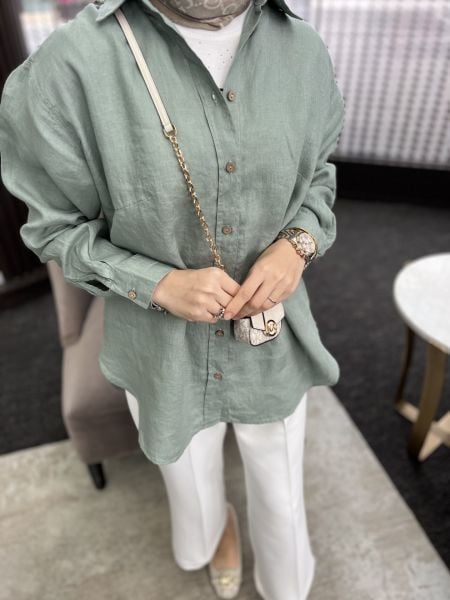 Zara Model Keten Gömlek