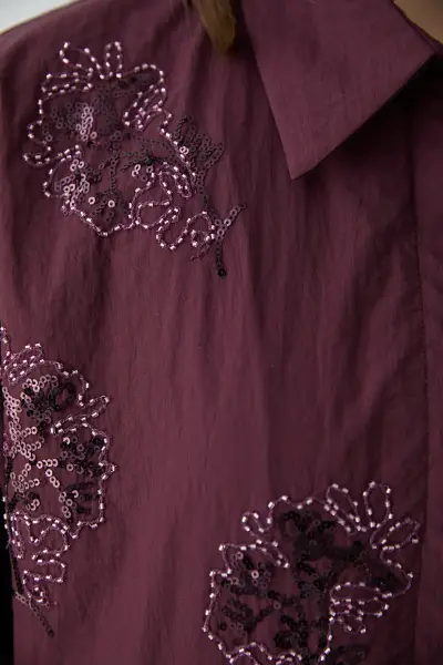 Pul işlemeli kap bordo / ön sipariş