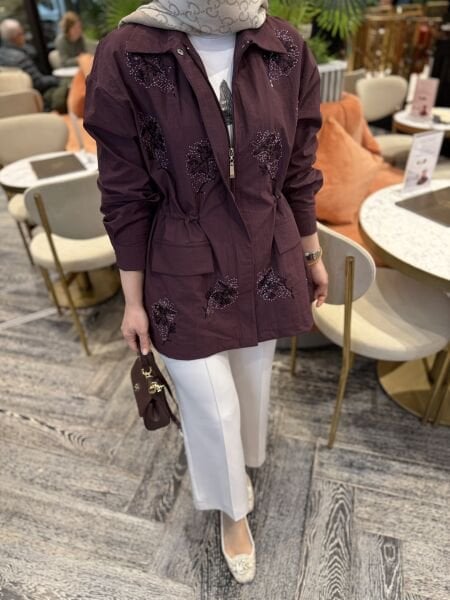 Pul işlemeli kap bordo / ön sipariş