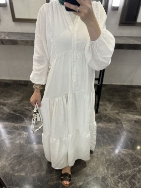 Tensel Elbise Beyaz