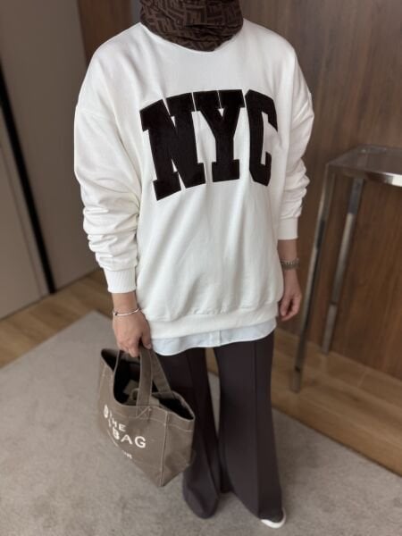 Nyc Sweatshirt Kahve