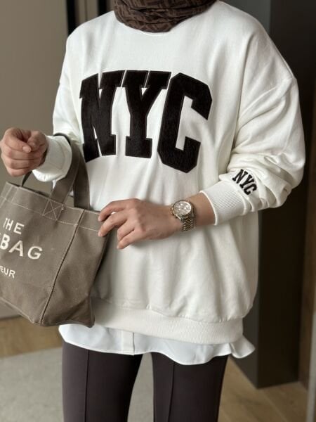 Nyc Sweatshirt Kahve
