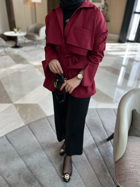 Olla gömlek bordo