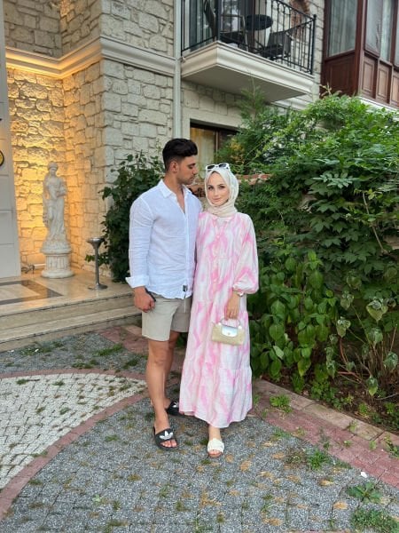 RESSY ELBİSE PEMBE