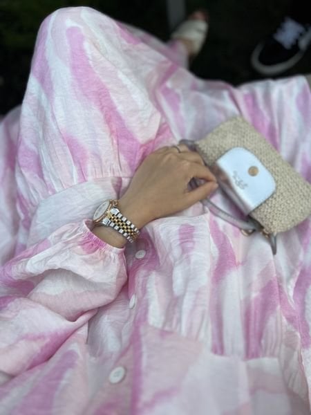 RESSY ELBİSE PEMBE
