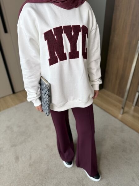 Nyc Sweatshirt Bordo
