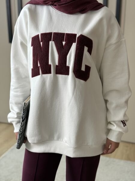 Nyc Sweatshirt Bordo