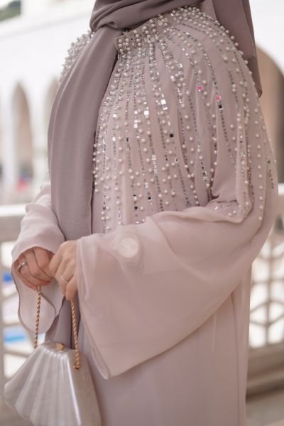 Soya Abaya / SİYAH/TAŞ