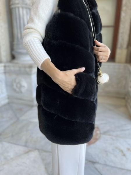 KÜRK YELEK SİYAH