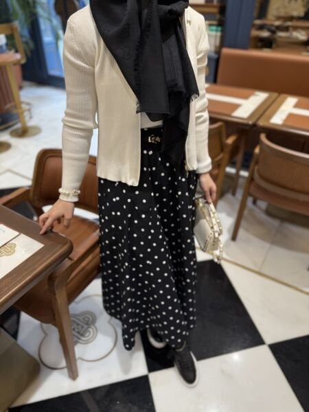 Puantiye etek / SİYAH